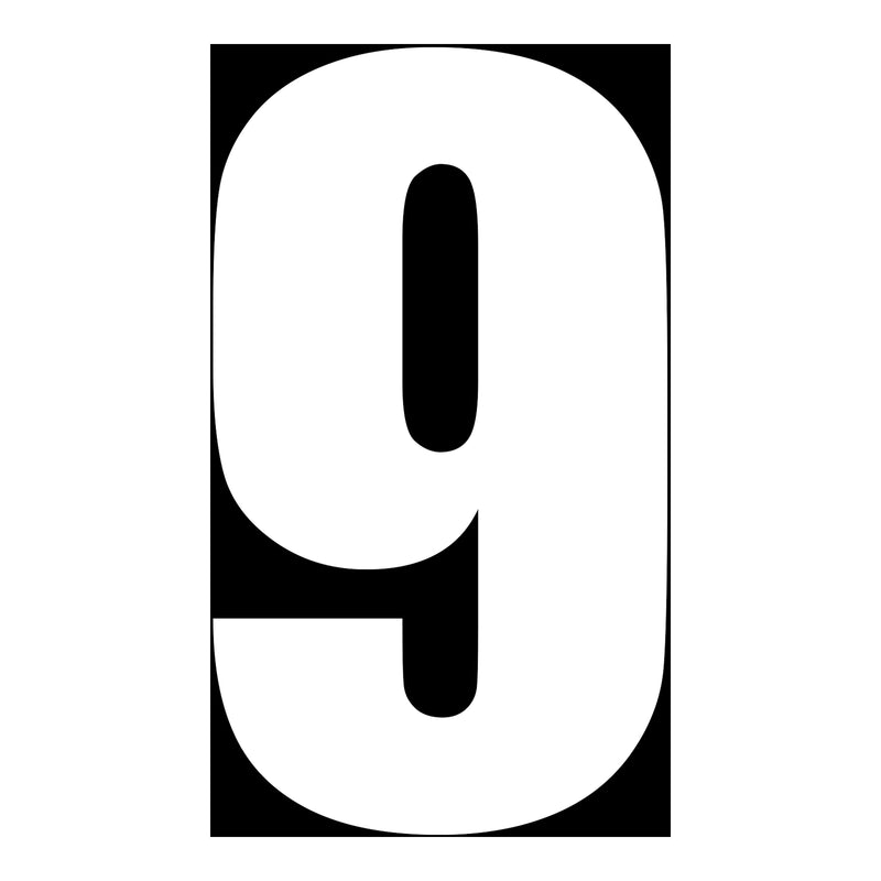 Load image into Gallery viewer, Whites Race Number - White #9 (10 Pack)