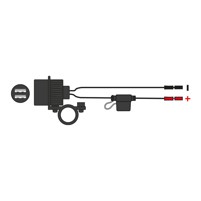 Load image into Gallery viewer, Oxford USB Dual Socket - Handlebar Mount