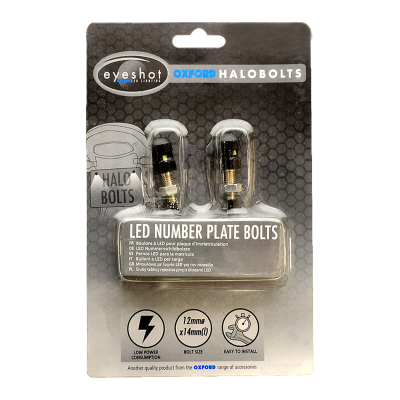 Load image into Gallery viewer, Oxford Halo Bolts LED Number Plate Light (Pair)