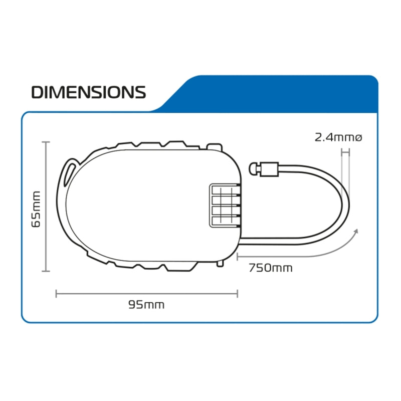 Load image into Gallery viewer, Oxford Retractable Cable Lock 120