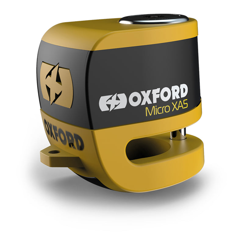 Load image into Gallery viewer, Oxford Disc Lock Alarm Micro XA5 - Black / Yellow