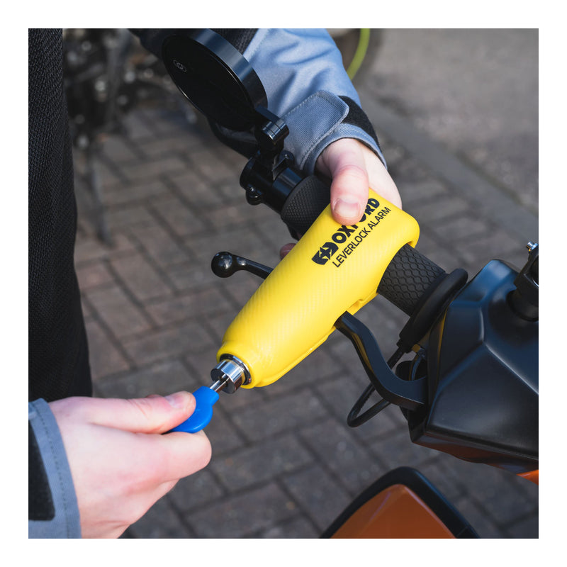 Load image into Gallery viewer, Oxford Security Lever Lock Alarm - Yellow