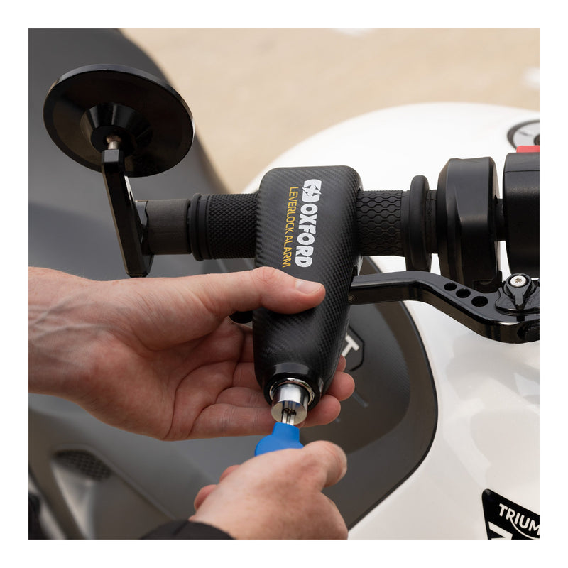 Load image into Gallery viewer, Oxford Security Lever Lock Alarm - Black