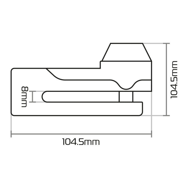 Load image into Gallery viewer, Oxford Titan 10mm Pin Disc Lock - Black, includes pouch