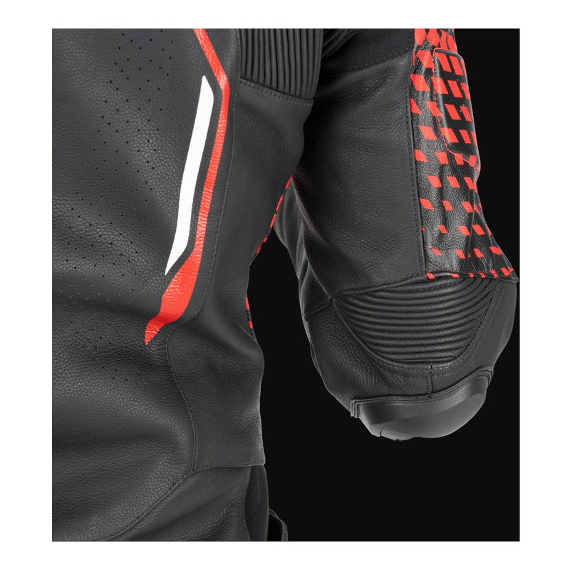 Load image into Gallery viewer, Oxford Nexus 1.0 Leather Men's Jacket - Black / Red