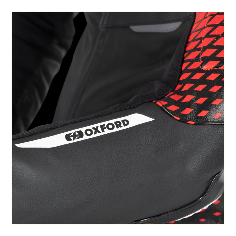 Load image into Gallery viewer, Oxford Nexus 1.0 Leather Men's Jacket - Black / Red