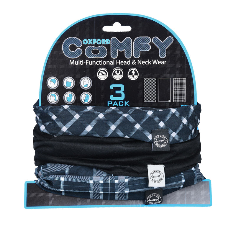 Load image into Gallery viewer, Oxford Comfy - Black & White Tartan (3 Pack)