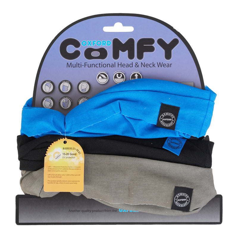 Load image into Gallery viewer, Oxford Comfy - Blue, Black & Grey (3 Pack)