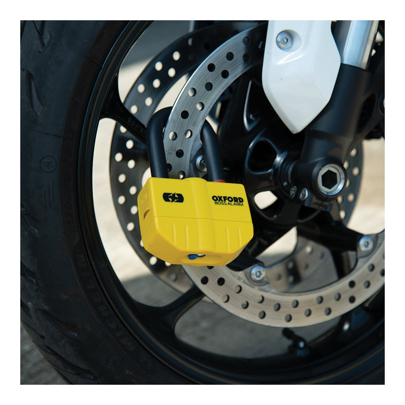 Load image into Gallery viewer, Oxford Disc Lock Alarm Boss 14mm - Yellow