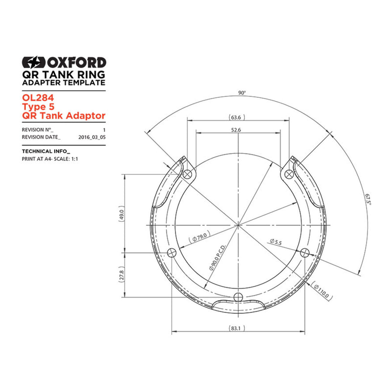 Load image into Gallery viewer, Oxford Quick Release Bike Adaptor - Type 5 (Yamaha & Ducati)