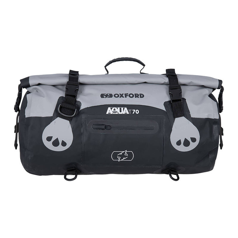 Load image into Gallery viewer, Oxford Roll Bag Aqua T70 - Black / Grey
