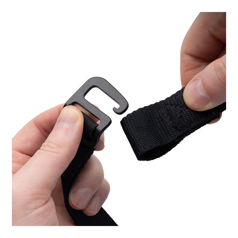 Load image into Gallery viewer, Oxford Atlas G-Hook 26mm x 1.2m - Black (Pair)