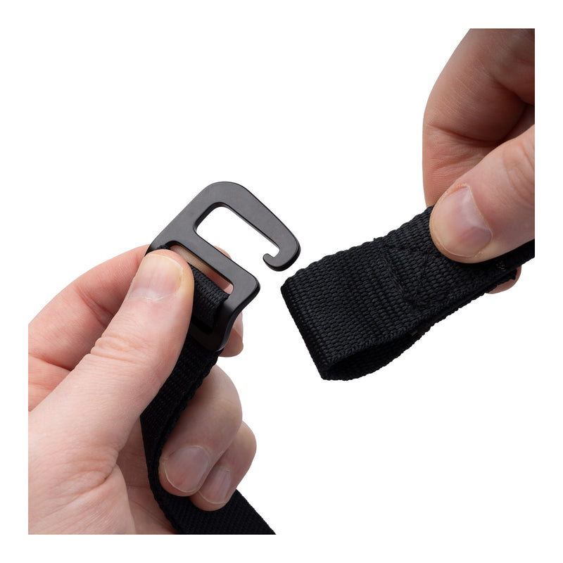 Load image into Gallery viewer, Oxford Atlas G-Hook 26mm x 2.0m - Black (Pair)