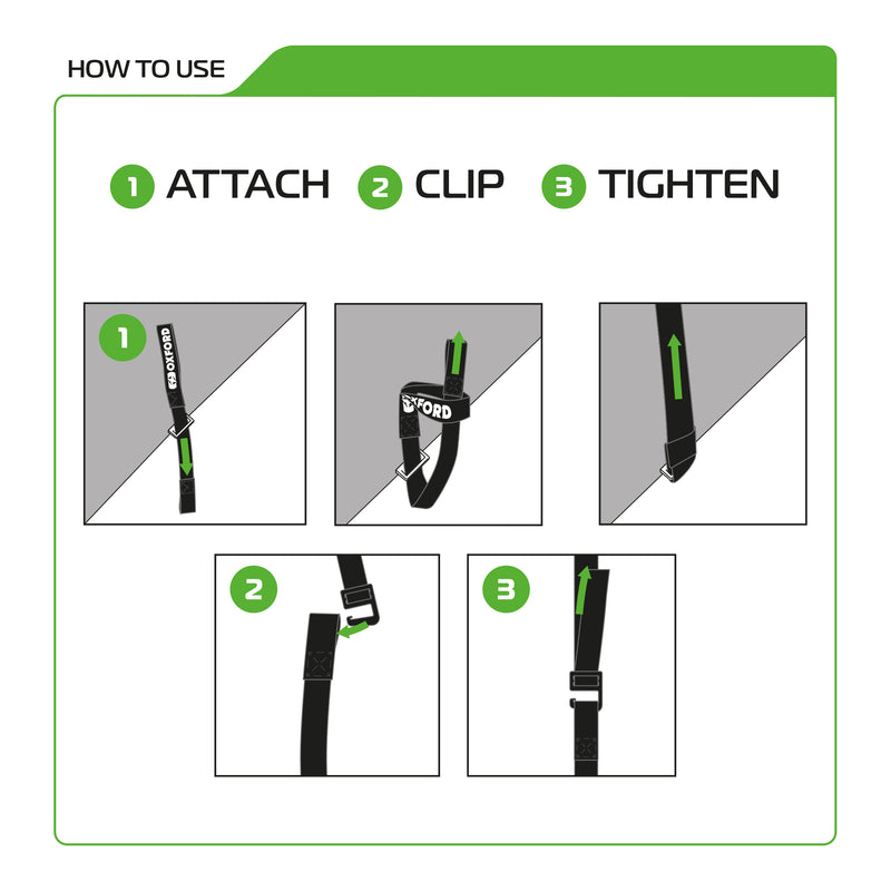 Load image into Gallery viewer, Oxford Atlas G-Hook 26mm x 2.0m - Black (Pair)