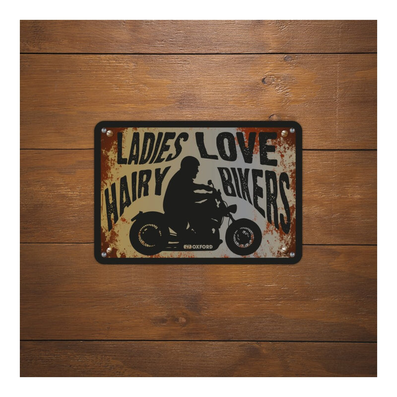 Load image into Gallery viewer, Oxford Garage Metal Sign: Ladies Love Hairy Bikers