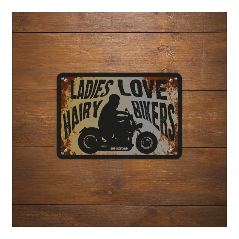 Load image into Gallery viewer, Oxford Garage Metal Sign: Ladies Love Hairy Bikers