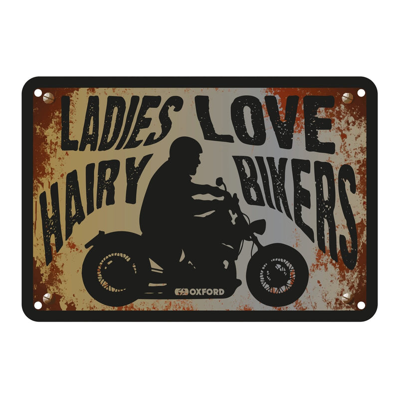 Load image into Gallery viewer, Oxford Garage Metal Sign: Ladies Love Hairy Bikers