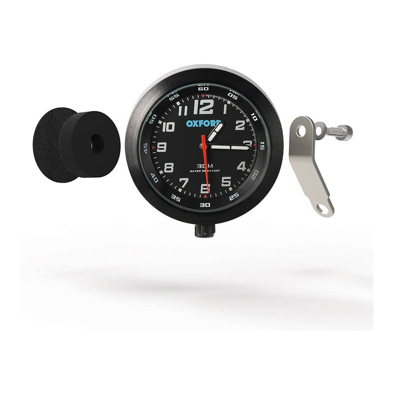 Load image into Gallery viewer, Oxford Clock Black Case & Black Face with Bracket