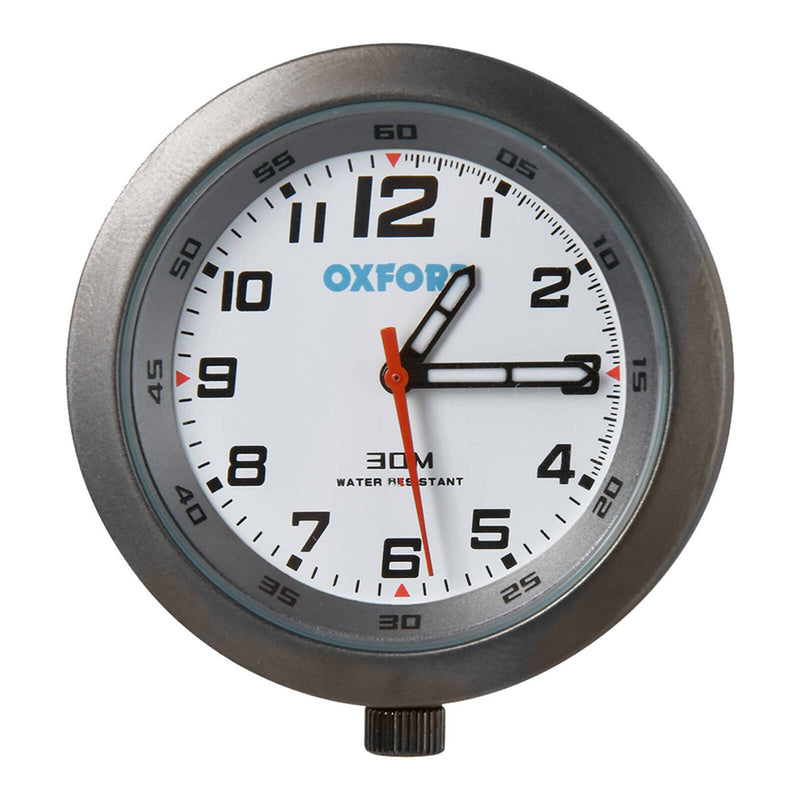 Load image into Gallery viewer, Oxford Clock Titanium Case & White Face with Bracket