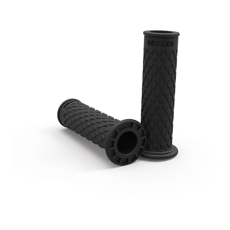 Load image into Gallery viewer, Oxford Retro Hand Grips - Black (For 22mm Bars)