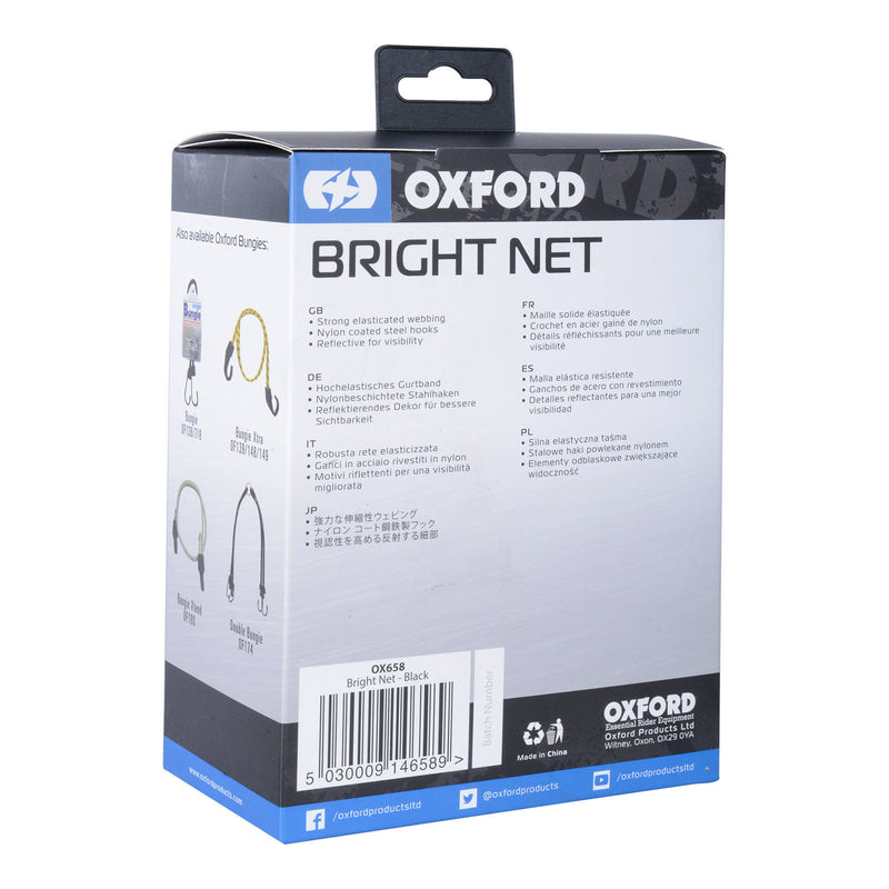 Load image into Gallery viewer, OXFORD BRIGHT CARGO NET BLK/REFLECTIVE
