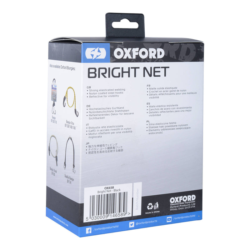 Load image into Gallery viewer, OXFORD BRIGHT CARGO NET BLK/REFLECTIVE