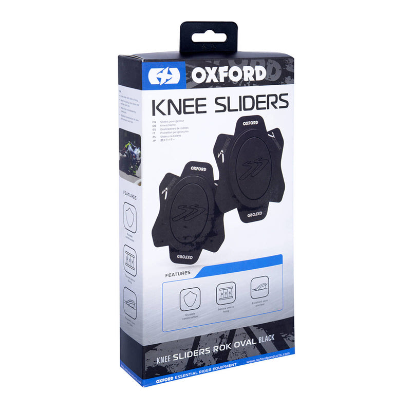 Load image into Gallery viewer, Oxford Rok Oval Knee Sliders - Black (Pair)