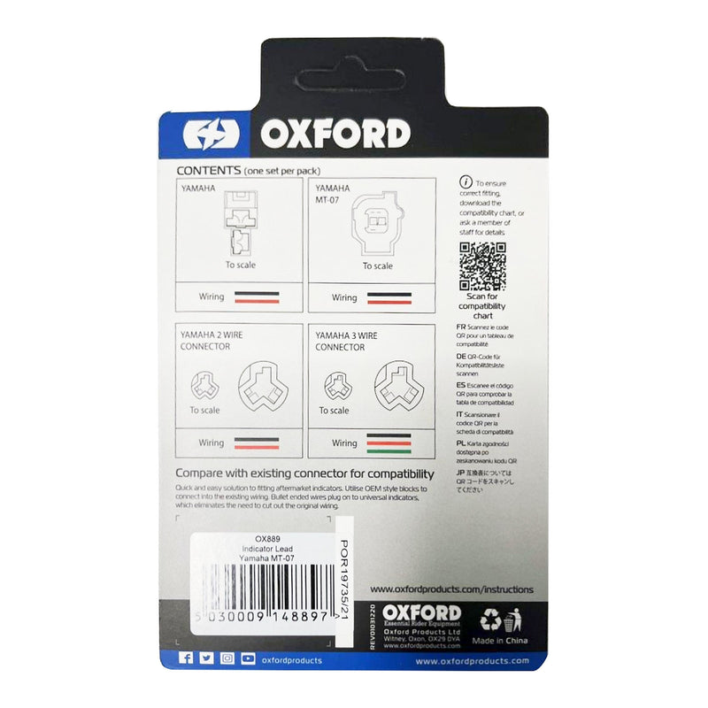 Load image into Gallery viewer, Oxford Indicator Leads Yamaha MT-07