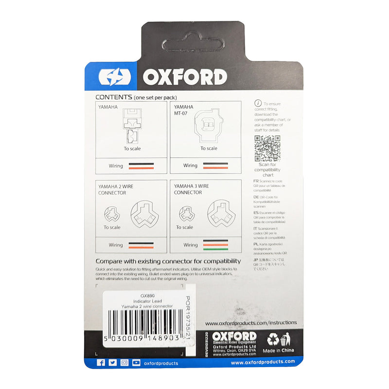 Load image into Gallery viewer, Oxford Indicator Leads - Yamaha 2 Wire Connector