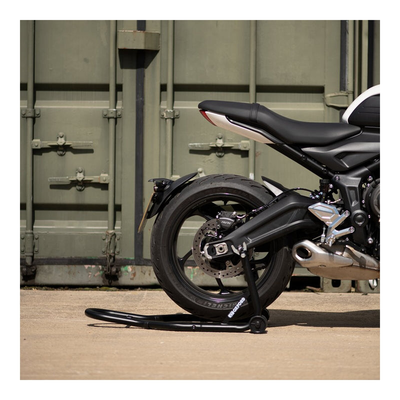 Load image into Gallery viewer, Oxford Black Rear Paddock Stand (Comes with V Hooks)