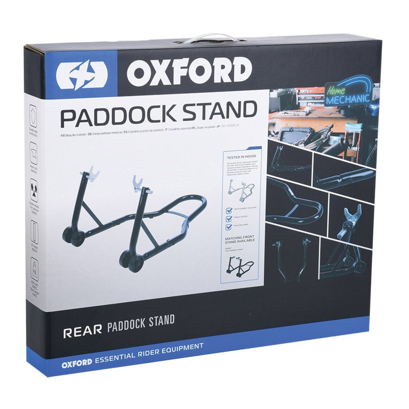 Load image into Gallery viewer, Oxford Black Rear Paddock Stand (Comes with V Hooks)