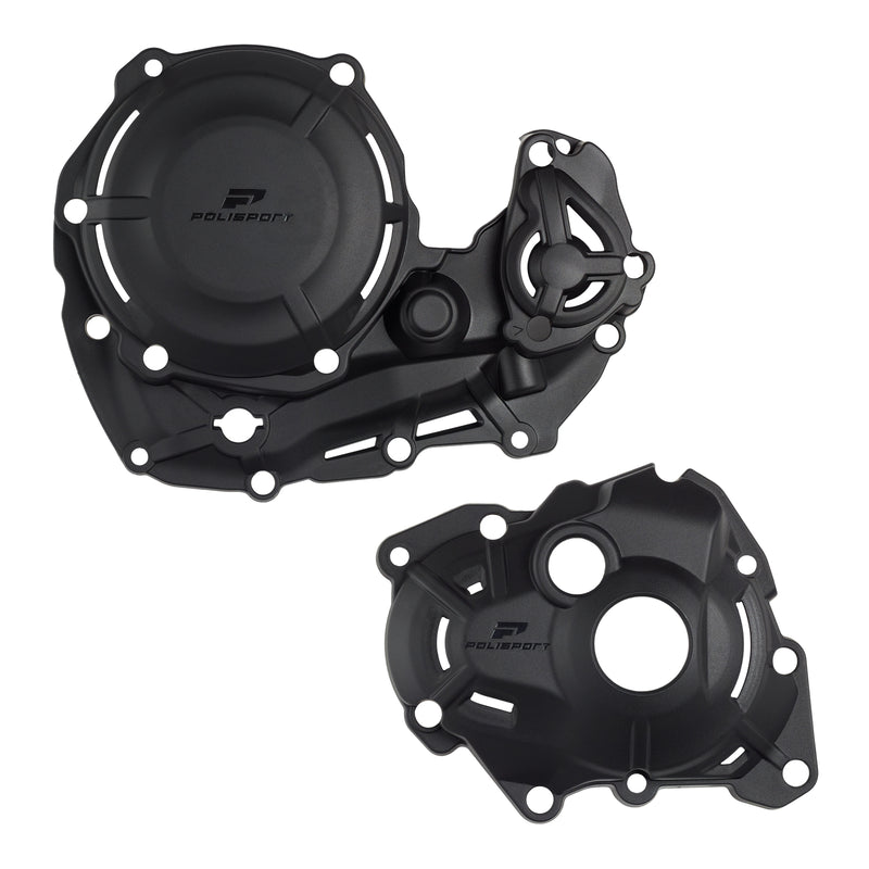 Load image into Gallery viewer, Poli Clutch & Ignition Cover Protector Kit YZ450F '23 - Black