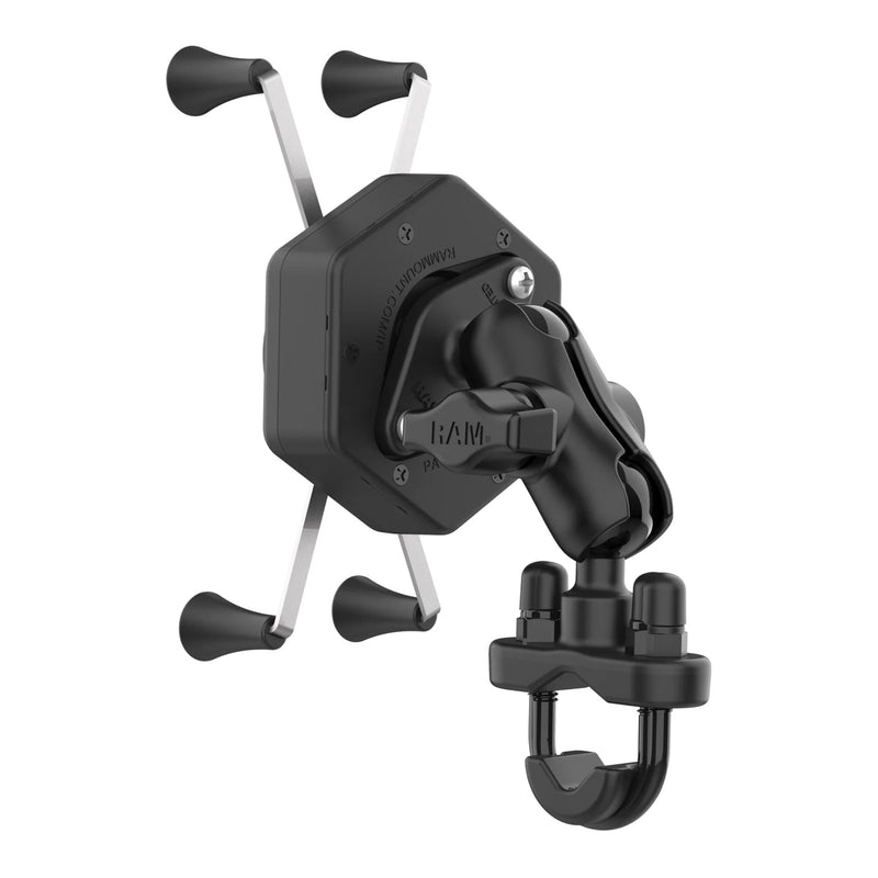 Load image into Gallery viewer, RAM X-Grip Large Phone Mount with Vibe-Safe & U-Bolt Base - Short