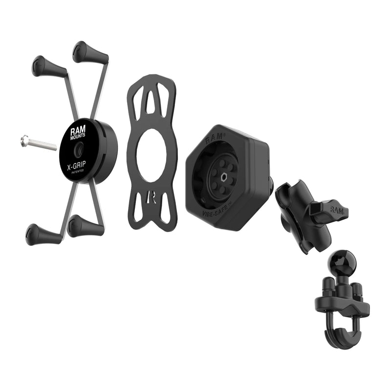 Load image into Gallery viewer, RAM X-Grip Large Phone Mount with Vibe-Safe & U-Bolt Base - Short