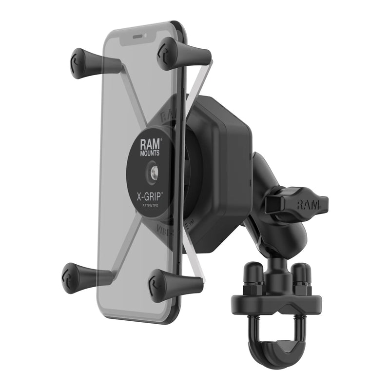 Load image into Gallery viewer, RAM X-Grip Large Phone Mount with Vibe-Safe & U-Bolt Base - Short