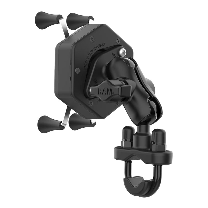 Load image into Gallery viewer, RAM X-Grip Phone Mount with Vibe-Safe & U-Bolt Base - Short