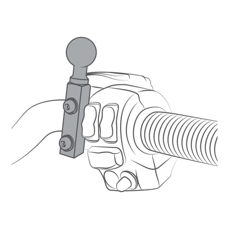 Load image into Gallery viewer, RAM Motorcycle Brake/Clutch Reservoir & Handlebar Ball Base
