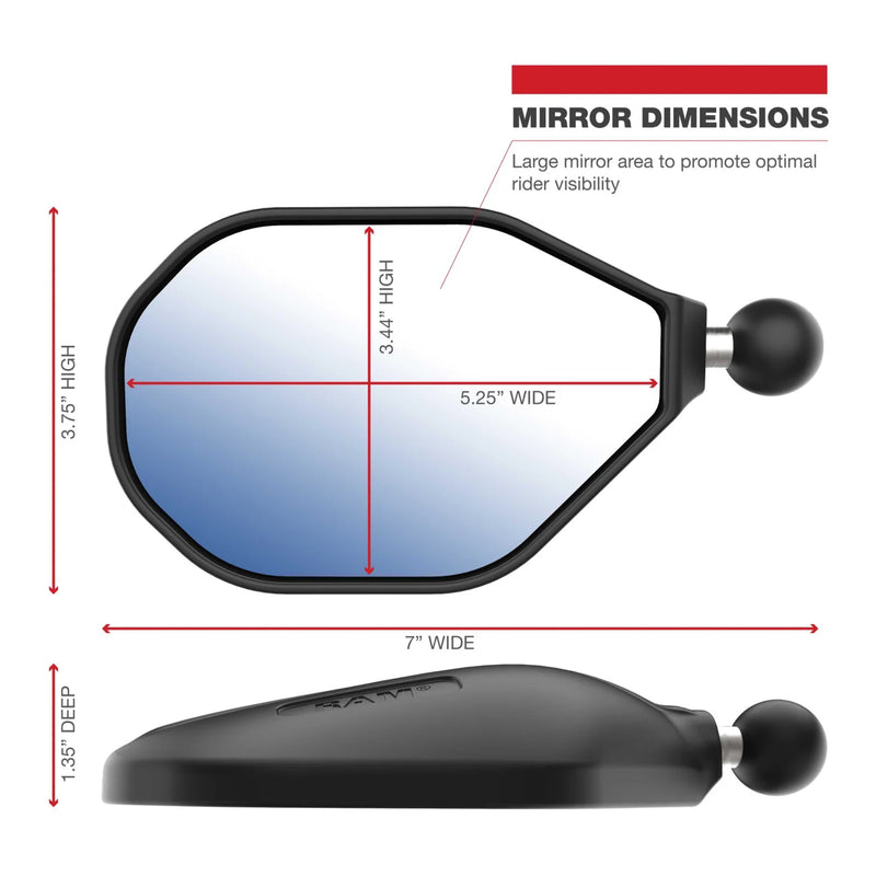 Load image into Gallery viewer, RAM Tough-Mirror Left with Ball