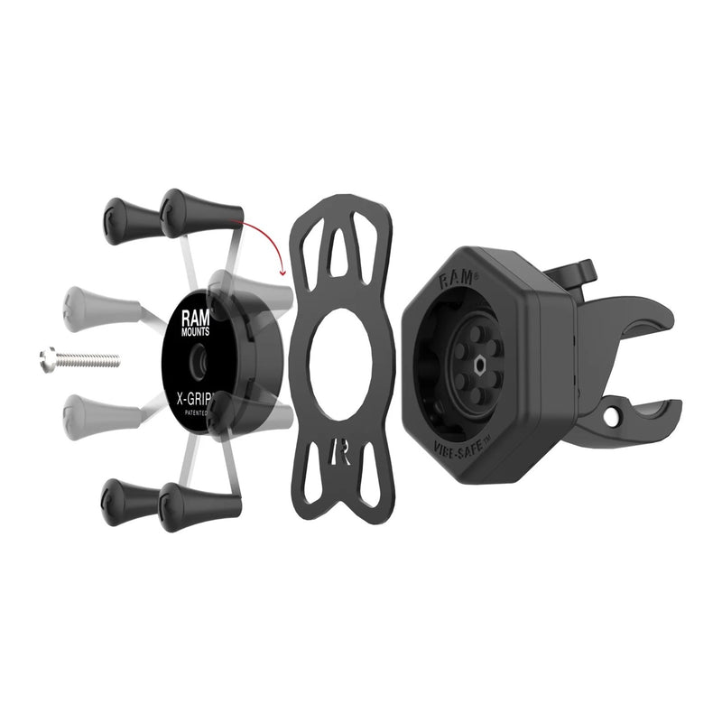 Load image into Gallery viewer, RAM X-Grip Phone Mount with Vibe-Safe & Small Tough-Claw