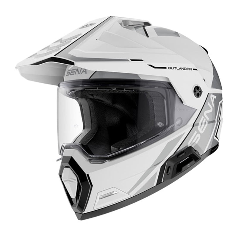 Load image into Gallery viewer, Sena Outlander Smart ADV Dual-Sport Helmet - Gloss White