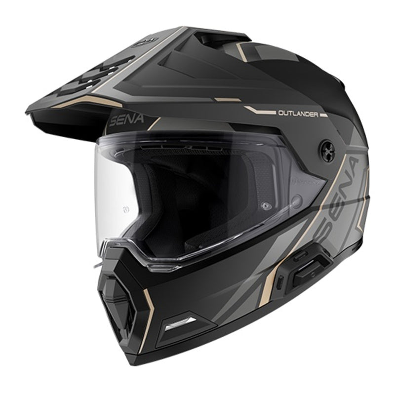 Load image into Gallery viewer, Sena Outlander Smart ADV Dual-Sport Helmet - Matte Black