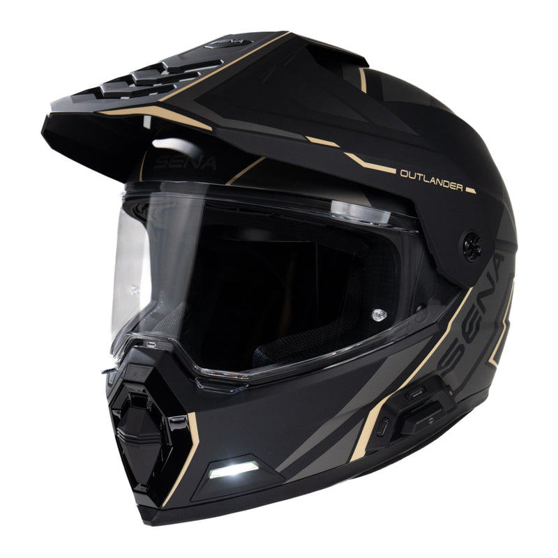 Load image into Gallery viewer, Sena Outlander Smart ADV Dual-Sport Helmet - Matte Black