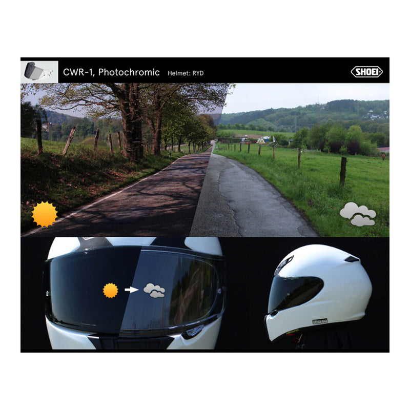 Load image into Gallery viewer, Shoei Visor NXR Ryd (X-Spirit 3 CWR-1) Photochromic with Pin by Transitions