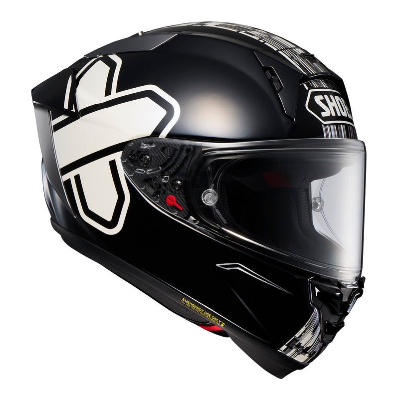 Load image into Gallery viewer, Shoei X-SPR Pro Helmet Cross Logo TC5 - Black / White