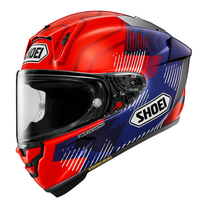 Load image into Gallery viewer, Shoei X-SPR Pro Helmet Marquez 8 TC1 - Blue / Red / White