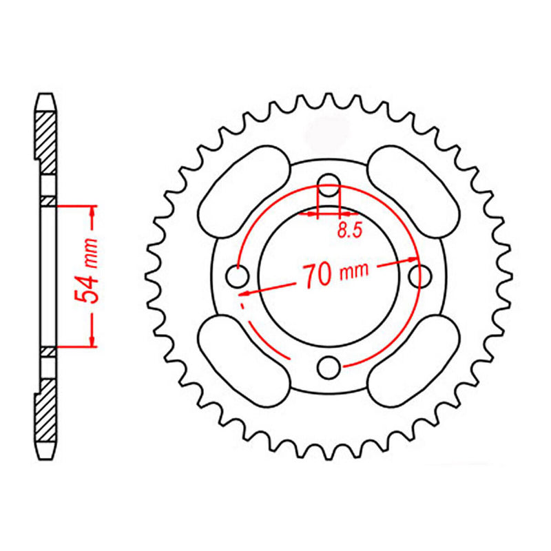 Load image into Gallery viewer, Sprocket Kit Honda CT110 - Single ratio / 54mm Centre - 428H 15/45