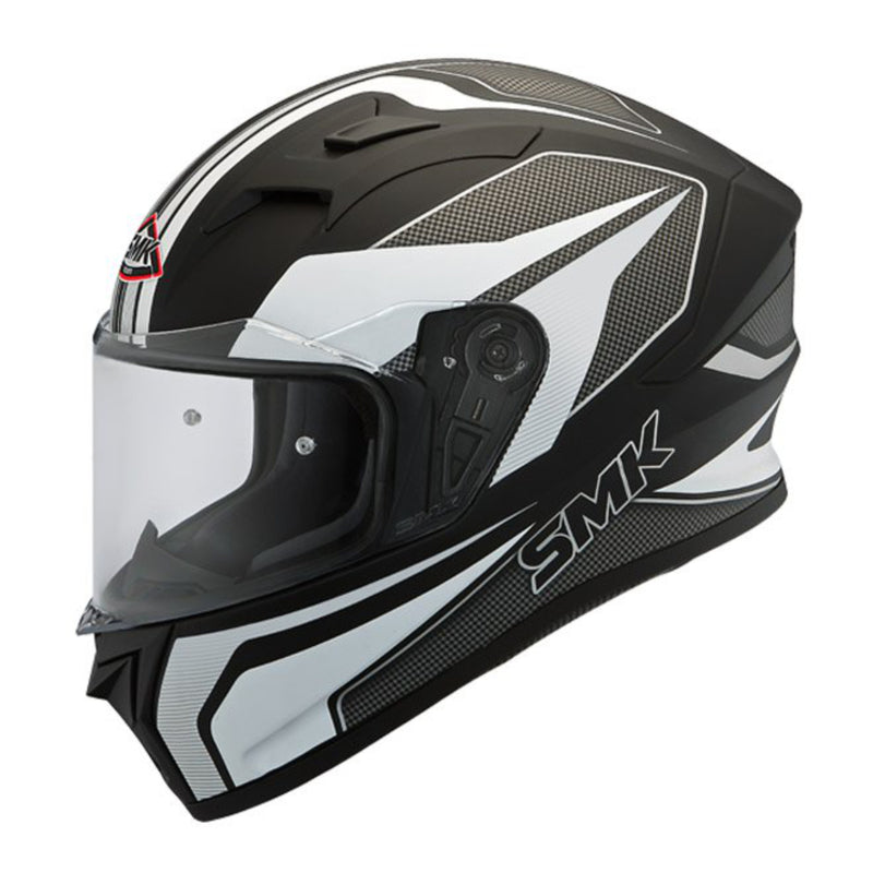 Load image into Gallery viewer, SMK Stellar Dynamo Helmet - Matte Black / White / Grey