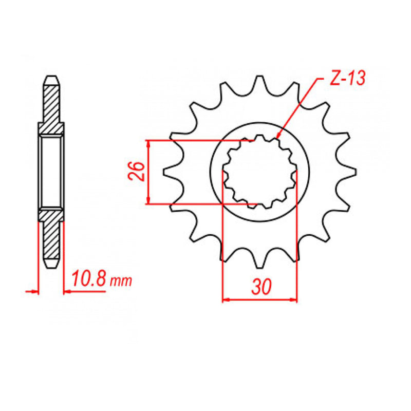 Load image into Gallery viewer, MTX 579 Steel Front Sprocket #530