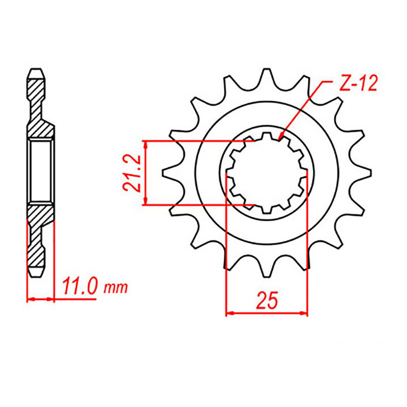 Load image into Gallery viewer, MTX 824 Steel Front Sprocket #520