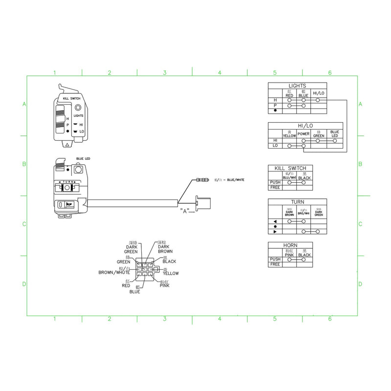 Load image into Gallery viewer, WHITES SWITCH BLOCK TURN/HEADLIGHT/ HORN/KILL (45.5mm)